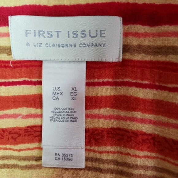 FIRST Issue Women's Size XL Shirt Fall Pumpkin Colors T45 - Picture 3 of 5
